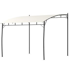10' x 10' Outdoor Pergola Gazebo, Garden Sun Shade Shelter with Metal Frame for Porch, Patio, Deck, Backyard, Cream