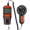 Portable Anemometer Split Design, Temp Range 14-140Fahrenheit, LED Screen Digital Air Speed & Temperature Meter, Wind Chill & Velocity Measurement