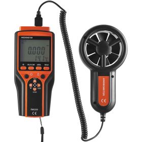 Portable Anemometer Split Design, Temp Range 14-140Fahrenheit, LED Screen Digital Air Speed & Temperature Meter, Wind Chill & Velocity Measurement