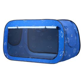 Bed Tent, Pongee Fabric, 2 Doors Breathable Dream Tent with 0.33 in Fiber Poles on Bed Privacy, Full Size Block out Light Sleeping Bed Canopy