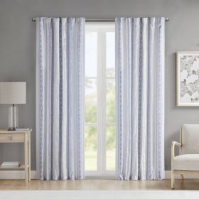 Poly Printed Curtain Panel with Tufted Stripe and Lining