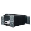 13' x 20' Metal Garage Shed with Double Front Doors, 7'9" Peak Height, Side Entry Door, 240 Sq-Ft Floor Space, TMG-MS1320A