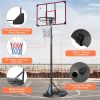 Portable Basketball Hoop System Stand Height Adjustable 7.5ft - 9.2ft with 32 Inch Backboard and Wheels for Youth Adults Indoor Outdoor Basketball Goa