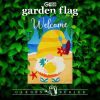 Garden Flag Welcome Gnome at Beach with Pineapple 12 x18 inch Blockout Fabric Double Sided