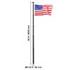 20FT Telescoping Flag pole Kit, Heavy Duty Aluminum Alloy in Ground Flag Poles for Outside, 3 Display Modes Flagpole with 3x5 American Flag