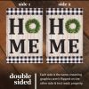 Garden Flag Home Sweet Home Wreath 12x18 Inch Printed Burlap Polyester Everyday Decoration
