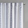 Poly Printed Curtain Panel with Tufted Stripe and Lining