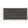 9x18 Reversible RV Outdoor Rug Black and Beige Plastic Straw Patio Floor Mat for Backyard Deck Picnic Beach Camping