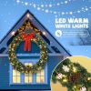 60in 220 Lights 600 Branches PVC Bow Decoration Garland Garden Garland Decoration Green