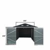 13' x 20' Metal Garage Shed with Double Front Doors, 7'9" Peak Height, Side Entry Door, 240 Sq-Ft Floor Space, TMG-MS1320A