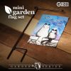 Garden Flag & Stand Life is Better with Cats | 4x8 Inch | Printed Blockout Polyester