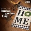 Garden Flag Home Sweet Home Wreath 12x18 Inch Printed Burlap Polyester Everyday Decoration