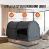 Bed Tent, Pongee Fabric, 4 Doors Breathable Dream Tent with 0.28 in Fiber Poles on Bed Privacy, Full Size Block out Light Sleeping Bed Canopy