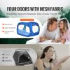 Bed Tent, Pongee Fabric, 2 Doors Breathable Dream Tent with 0.33 in Fiber Poles on Bed Privacy, Full Size Block out Light Sleeping Bed Canopy
