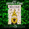 Garden Flag Welcome Bee Gnome with Sunflower 12x18 inch Blockout Fabric Double Sided